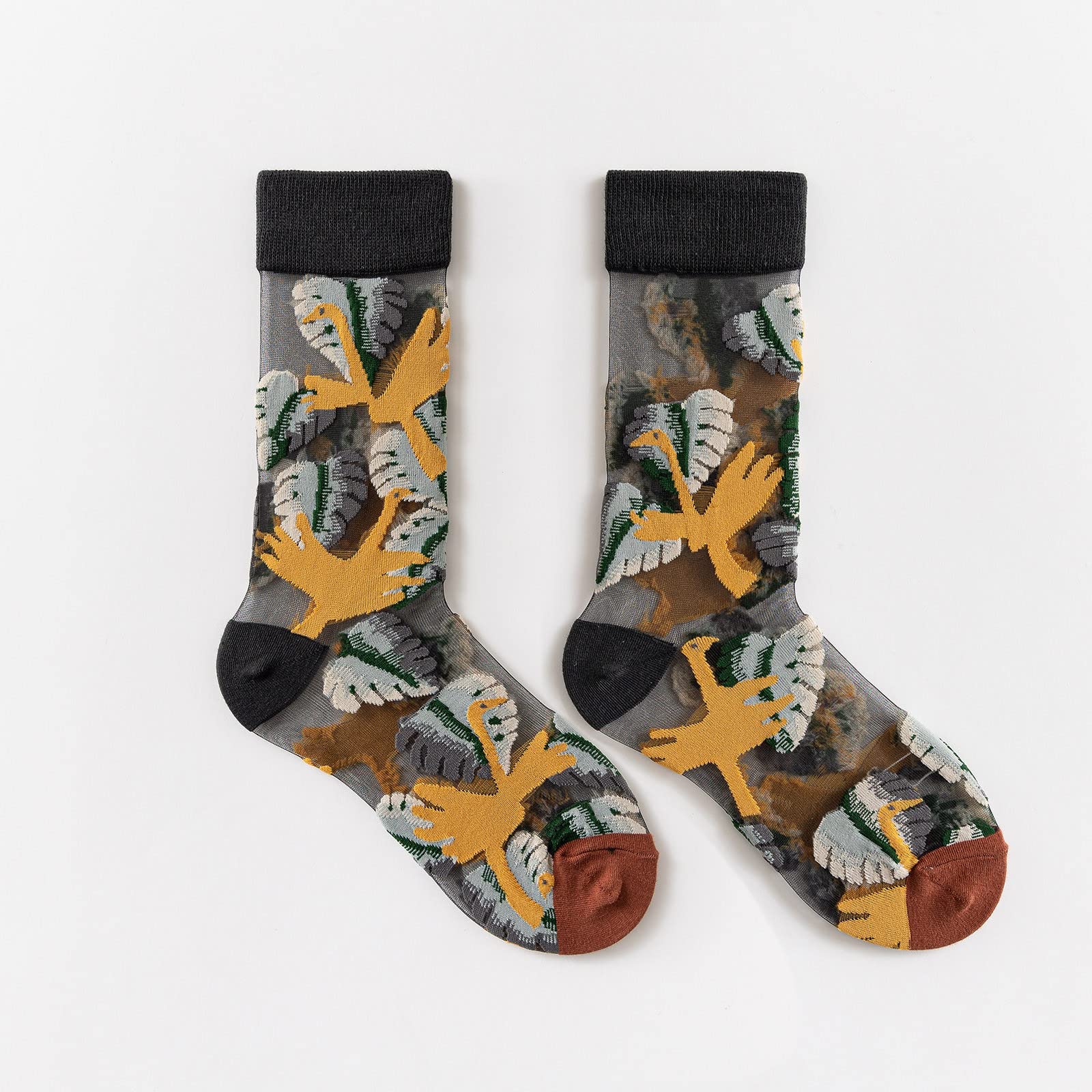 Vintage Floral Print Women's Thin Socks - Trendy Retro Style Summer Ankle Socks for Teens & Adults - Perfect for Casual Wear, Fashion Outfits & Summer Activities