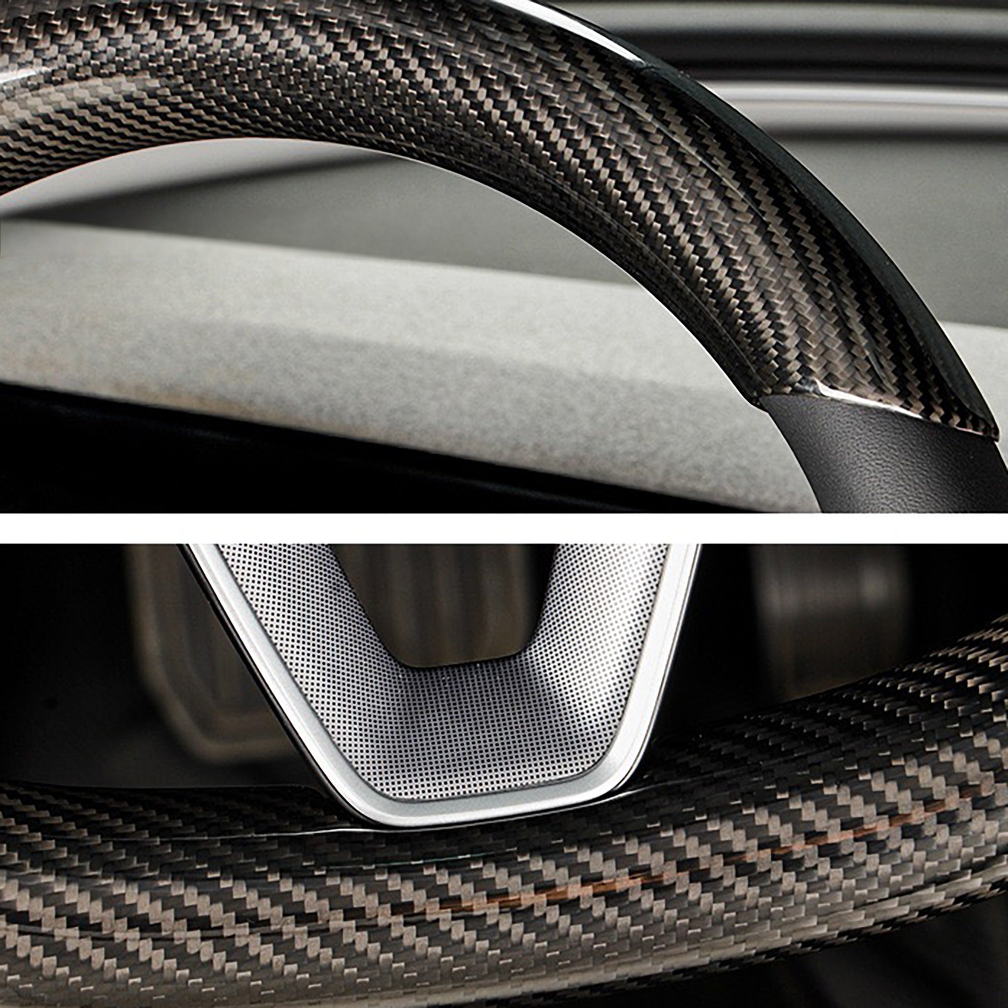 Premium Real Carbon Fiber Steering Wheel Cover for 2024 Tesla Model 3 Highland & 2025 Model Y Juniper - Upgrade Interior with Lightweight Carbon Fiber Trim (Perfect for Car Enthusiasts & Luxury Vehicle Customization)