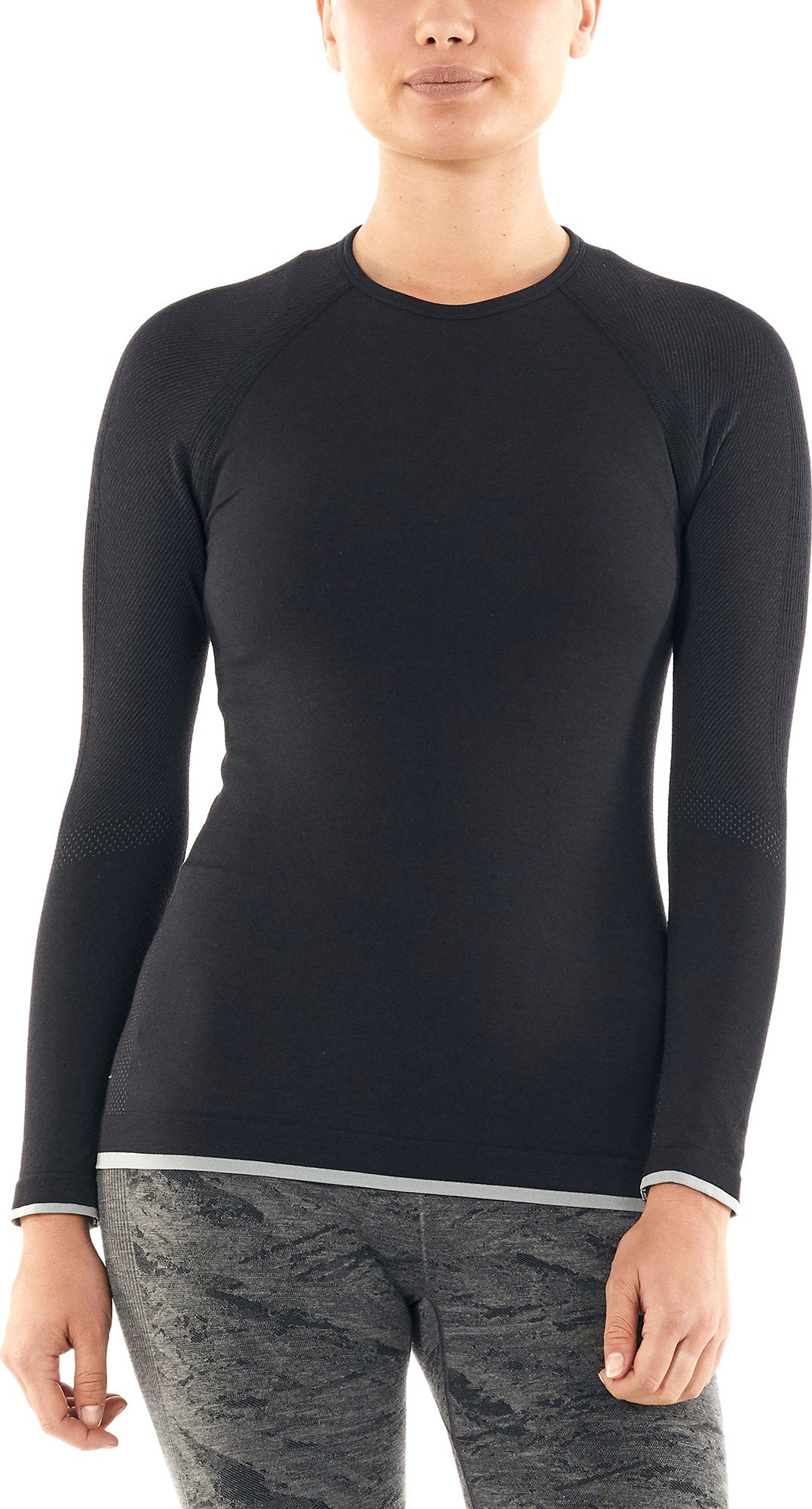 200 Zone Seamless Long Sleeve Base Layer Crewneck for Women - Thermal Underwear for Cold Weather, Yoga, Running & Outdoor Activities