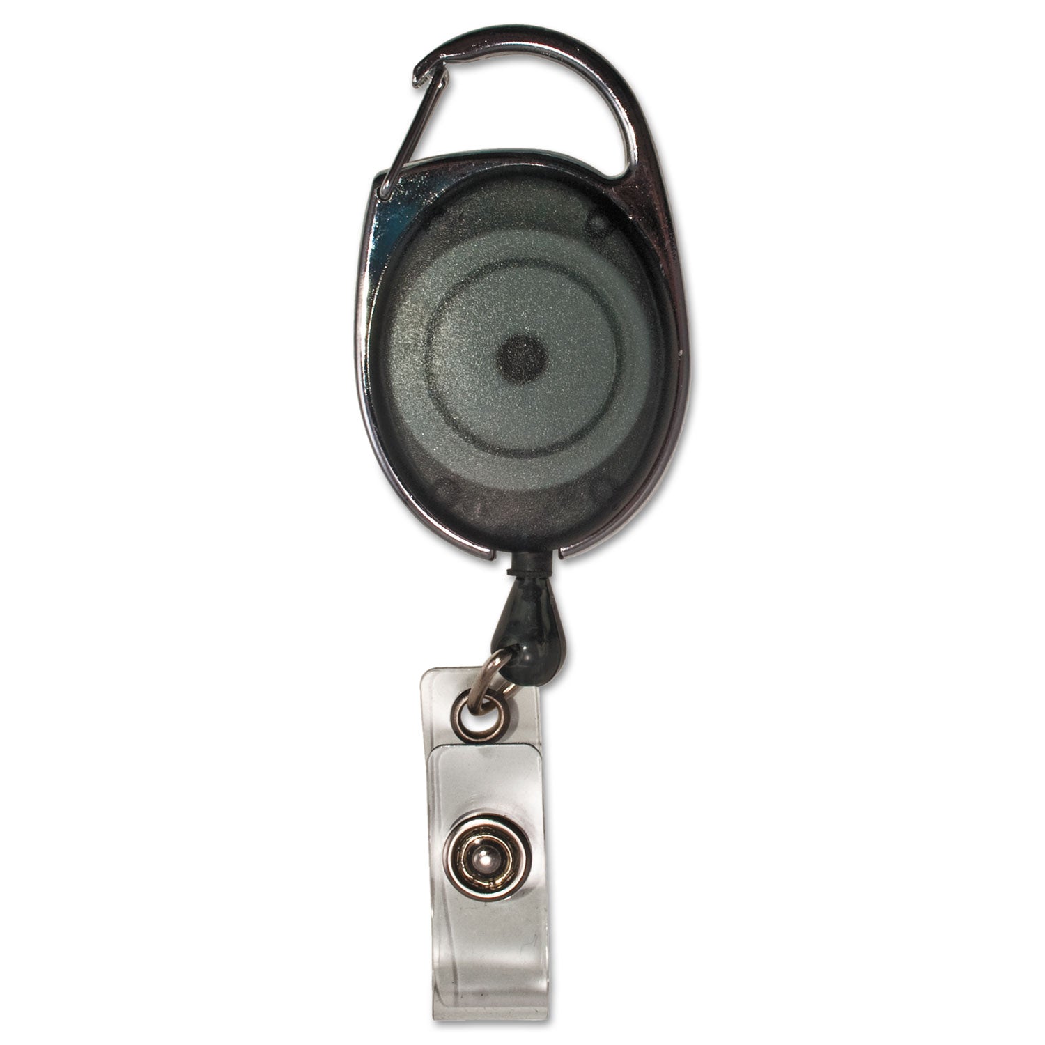 Advantus Retractable ID Badge Holder with Carabiner Clip - 30 Inch Extension, Smoke Color (Pack of 12) - Perfect for Office, Security, Events & Conventions