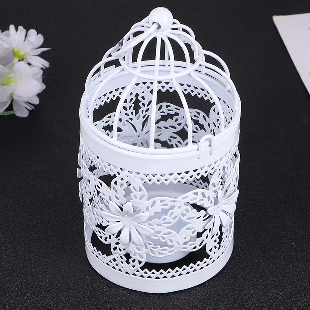 OSALADI 2-Pack Decorative Iron Candle Holders - Hollow Metal Candle Stand for Table Centerpiece, Wedding, Home Decor & Romantic Ambiance