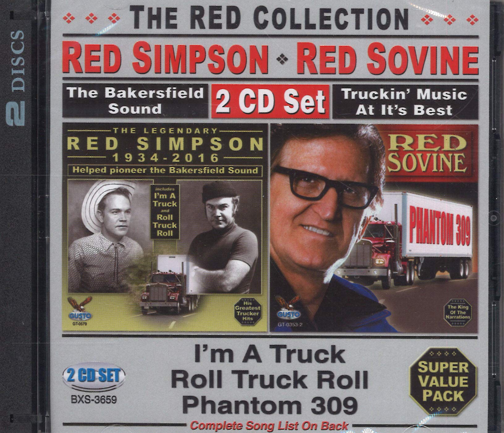 2 CD Set: Red Collection - Best Hits & Classic Songs for Relaxation, Road Trips & Home Entertainment