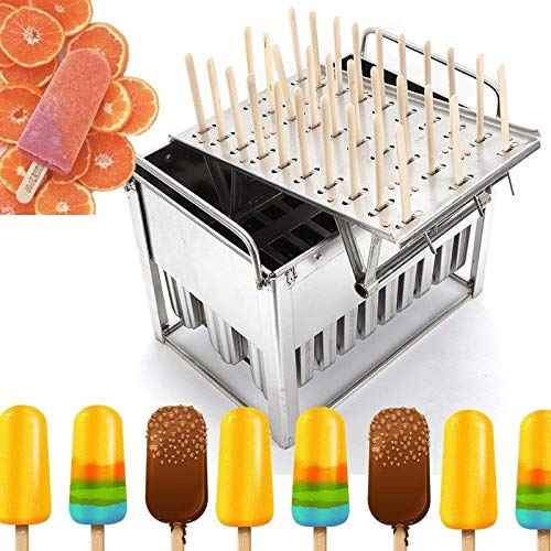Premium Stainless Steel Popsicle Molds Kit - 30-Piece Ice Lolly Maker Set with Cleaning Brush for Homemade Ice Cream, Frozen Treats & DIY Desserts - Perfect for Summer Parties, Kids Snacks & Healthy Frozen Snacks (85g)
