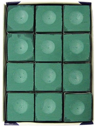 Premium Silver Cup Chalk - 12-Piece Box in Vibrant Green | Perfect for Billiards, Pool Cues & Table Games | Durable & Smooth Chalk for Enhanced Grip & Accuracy