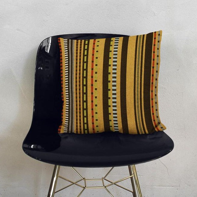 Maharam Paul Smith Point Gold and Black Decorative Throw Pillow - Luxury Home Decor for Living Room, Bedroom & Sofa