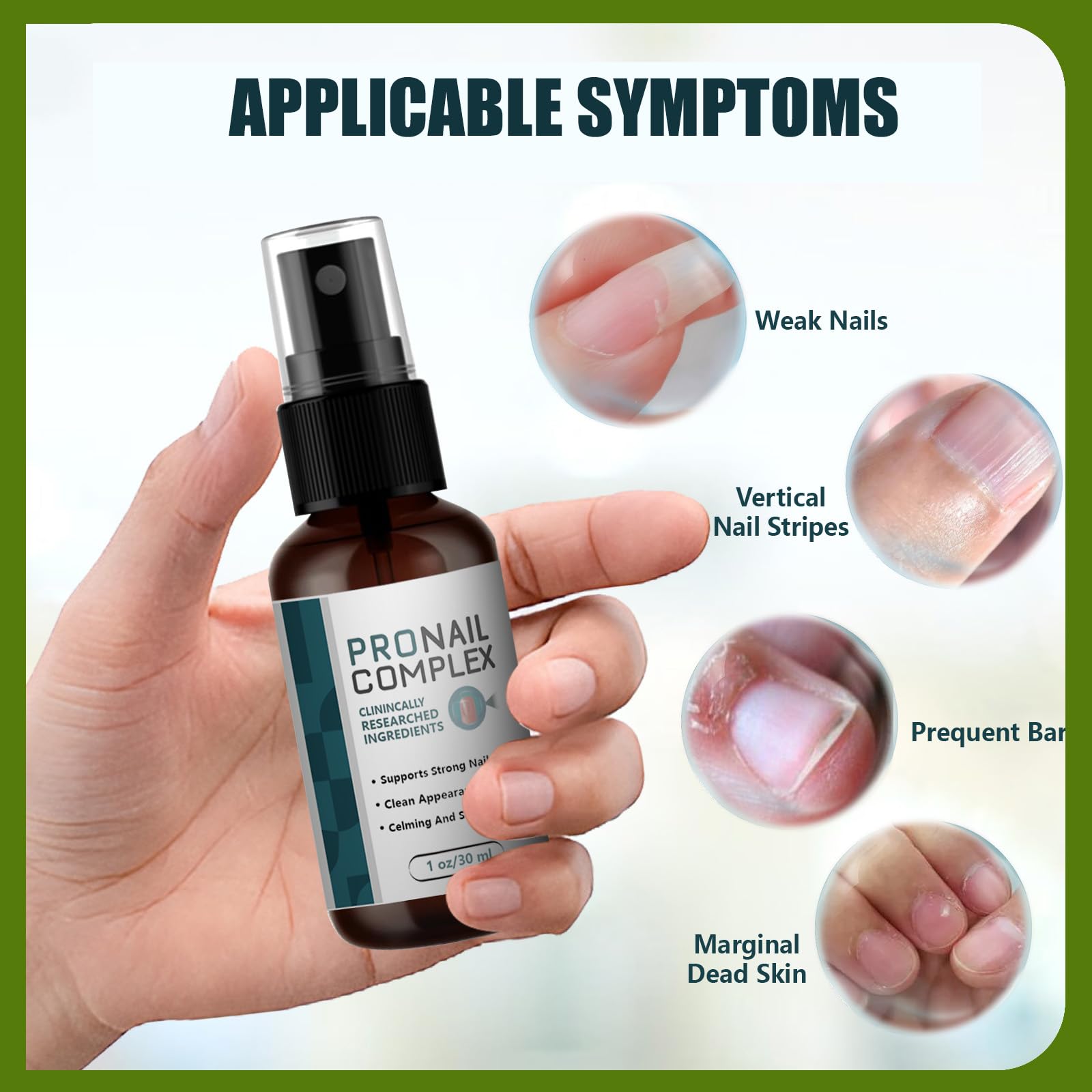 ProNail Complex Spray - Nail Repair Oil for Damaged & Brittle Nails - Strengthens & Hydrates Cuticles - 1 Bottle (0.5 fl oz) - Perfect for Salon Use & At-Home Nail Care