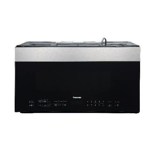 Panasonic NN-SU158S 1.9 Cu. Ft Over-the-Range 1000W Microwave Oven with Touch Control, Smoky Glass Door & 10 Power Levels - Perfect for Small Kitchens, Apartments & Quick Meal Prep