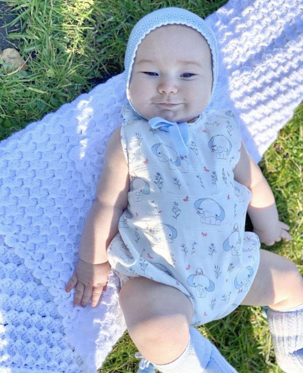 Eli Elephant Print Romper - Cute Baby Animal Onesie for Boys & Girls | Perfect for Playtime, Photo Shoots & Nursery Outfits