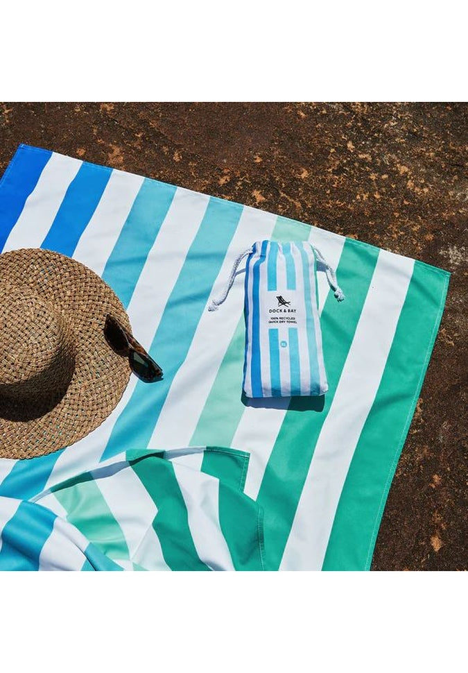 Dock & Bay Quick Dry Large Beach Towels - Ultra Absorbent, Lightweight & Fast Drying for Pool, Gym, Yoga & Travel