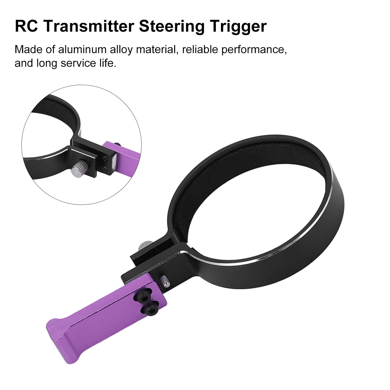 SUNGOOYUE Aluminum Alloy RC Transmitter Steering Wheel - One Handed Control Adapter for SCX10 Series RC Car Controller - Perfect for Off-Road RC Racing and Crawling Adventures