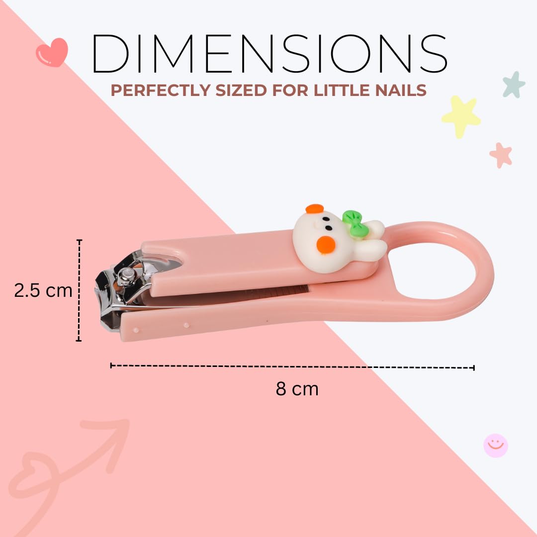 Premium 3D Design Nail Clipper - Super Sharp & Sleek Manicure Tool for Home, Travel & Grooming Kit (White Rabbit)