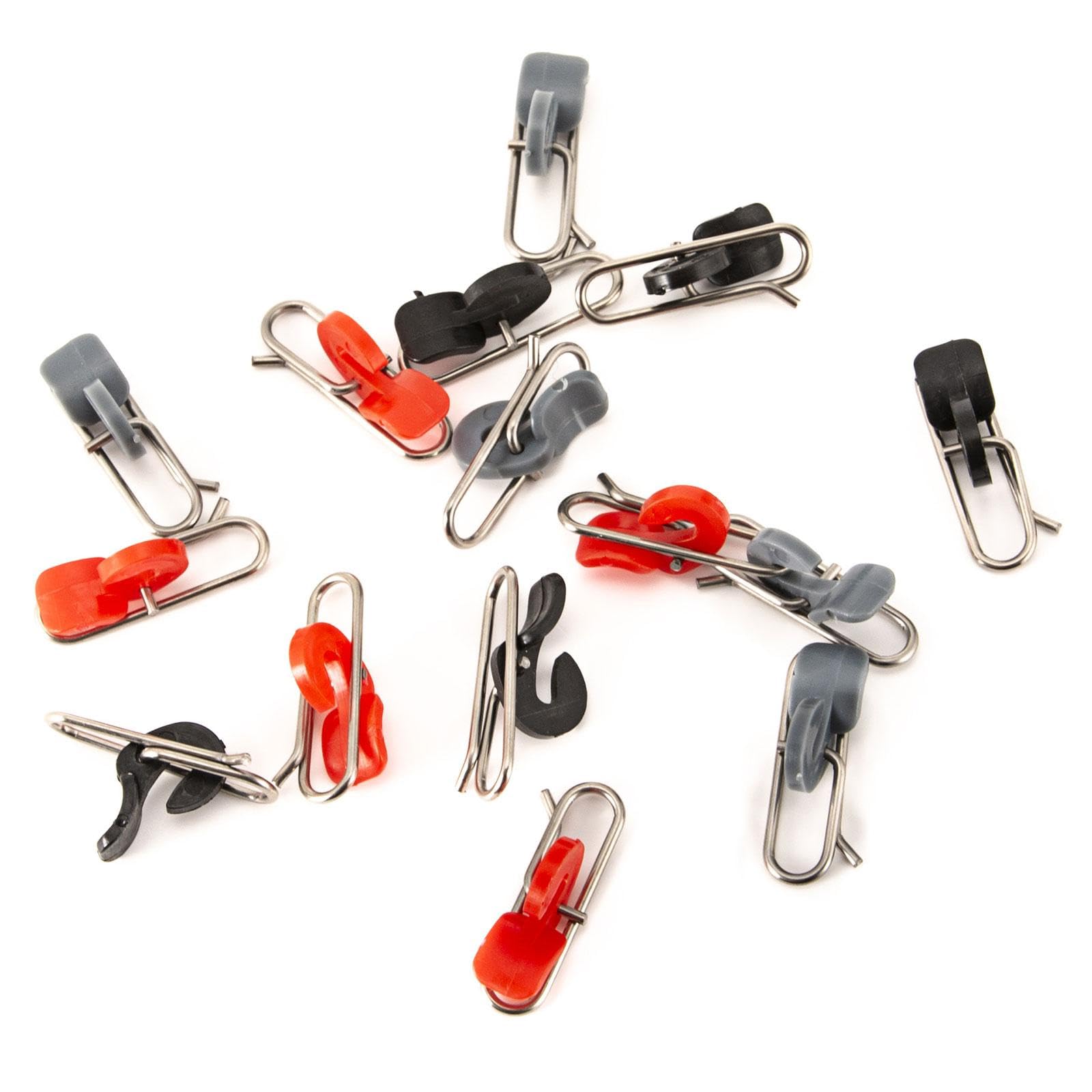 50Pcs Stainless Steel Hookbait Release Clips - Durable Fishing Rigs for Freshwater, Saltwater & Sea Fishing - Perfect for Bass, Trout & Offshore Angling