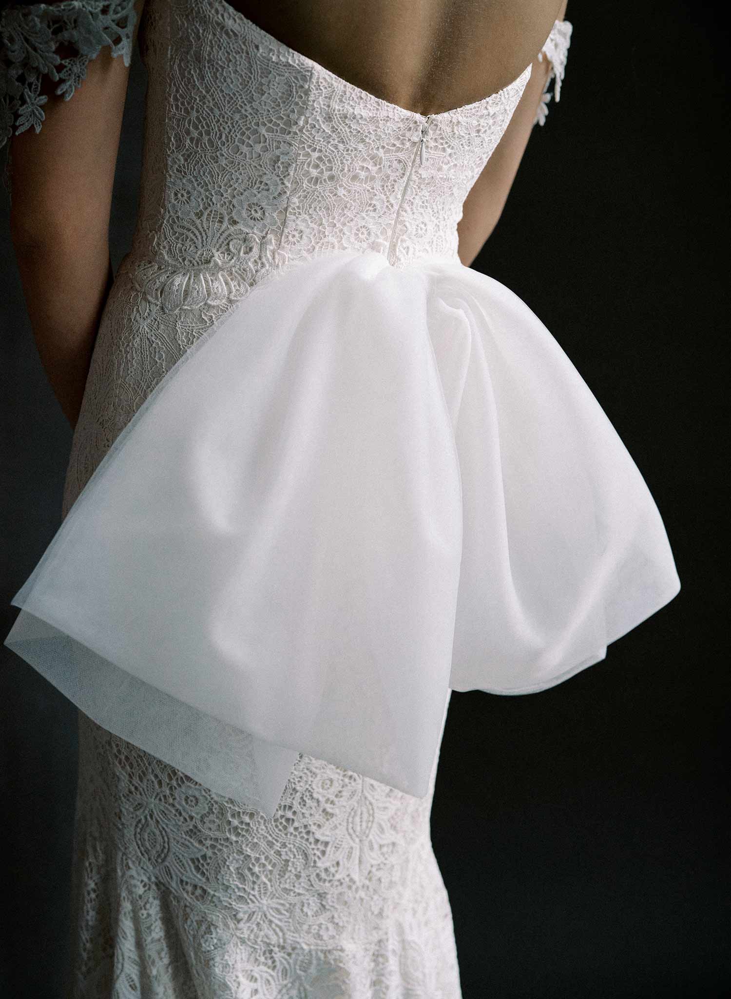 Elegant Oversized Double Tulle Bow Bustle Wedding Dress Accessory - Style #2520 | Perfect for Bridal Gowns, Prom Dresses & Special Occasions