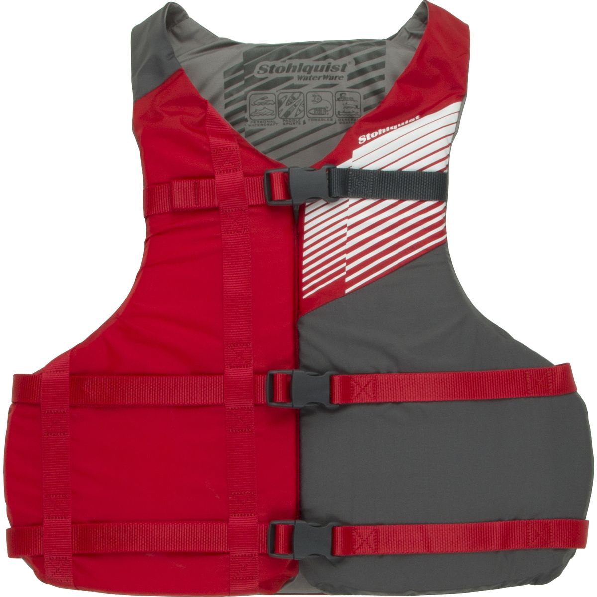 Stohlquist Fit Multisport Life Jacket for Adults - USCG Approved PFD for Kayaking, Canoeing & Water Sports - Comfortable Safety Vest for Men & Women
