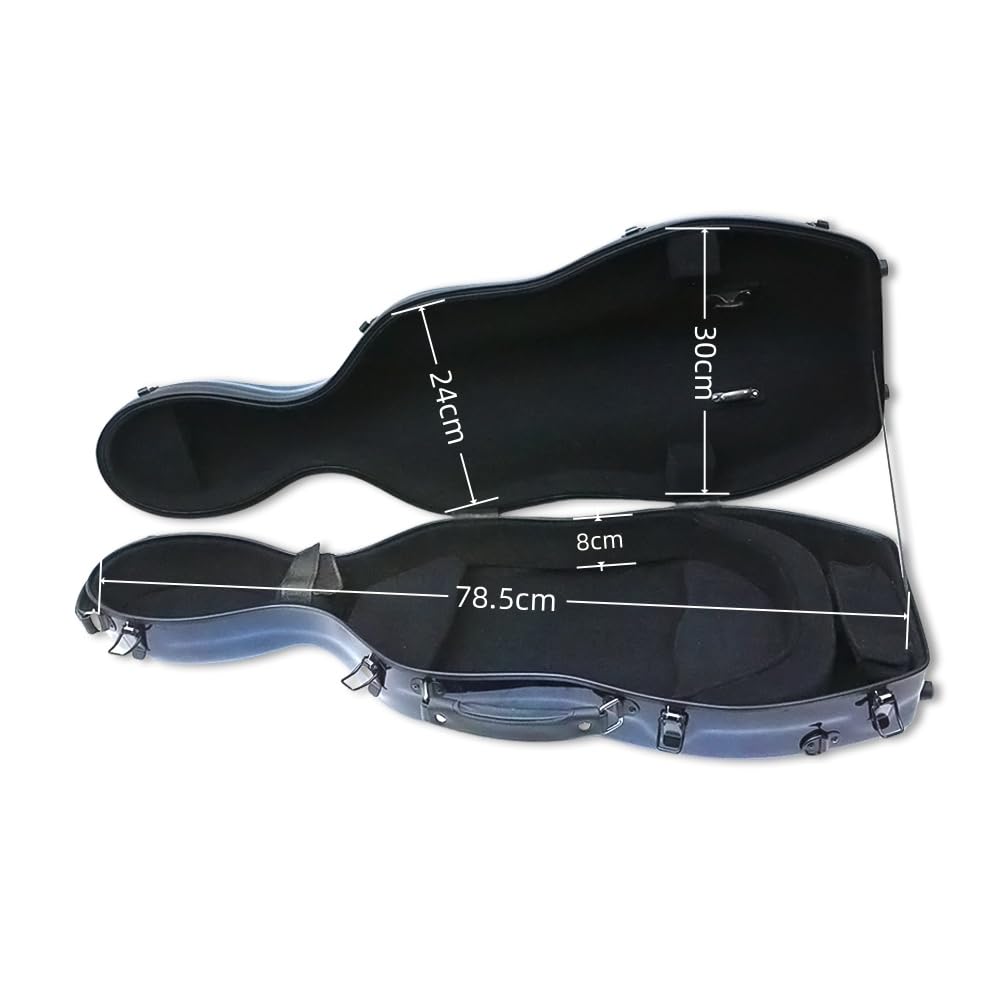 Premium Lightweight Carbon Fiber Viola Case for 16-16.5 Inch Violas - Durable Hard Shell with Adjustable Backstraps, Waterproof & Shockproof (2.68kg, Dark Blue) - Perfect for Travel, Performances & Professional Musicians