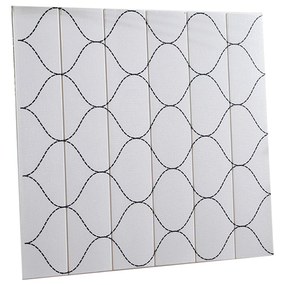 3D Wall Panels Self-Adhesive Wallpaper - Nordic Style Thickened Foam Stickers for Living Room TV Background Wall Decor (7 Stylish Designs) - Perfect for Home, Office, and Commercial Spaces