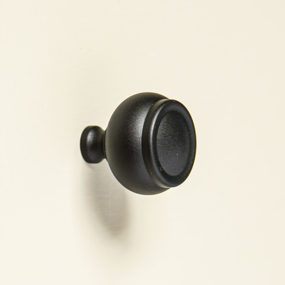 Premium Matte Black Cabinet Knobs - Zero Black Ovolo Style Pulls for Kitchen & Bathroom - Durable Hardware for Drawers, Cabinets & Furniture (Set of 10) - Perfect for Modern Home Renovation & DIY Projects
