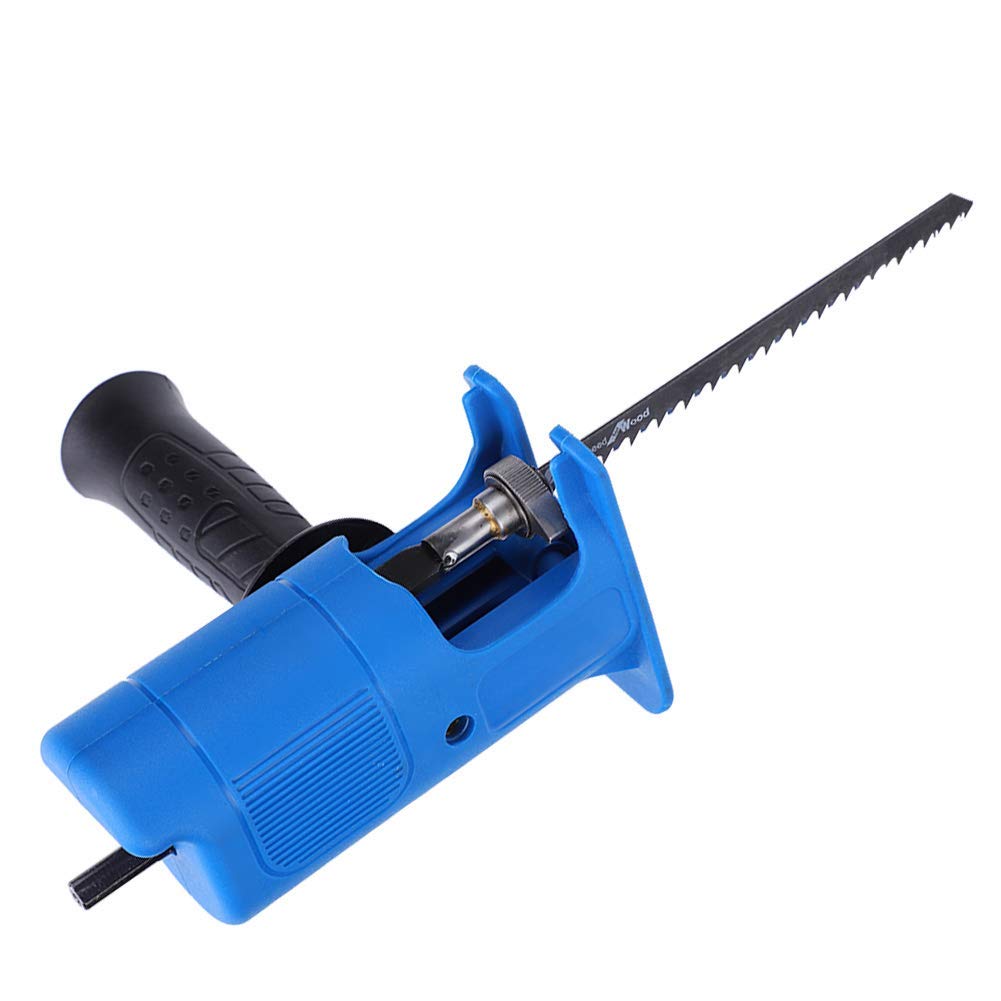 **Reciprocating Saw Attachment for Electric Drill - 3-Piece Wood & Metal Cutting Blades - Portable Handheld Woodworking Tool for DIY Projects, Home Renovation, and Construction**