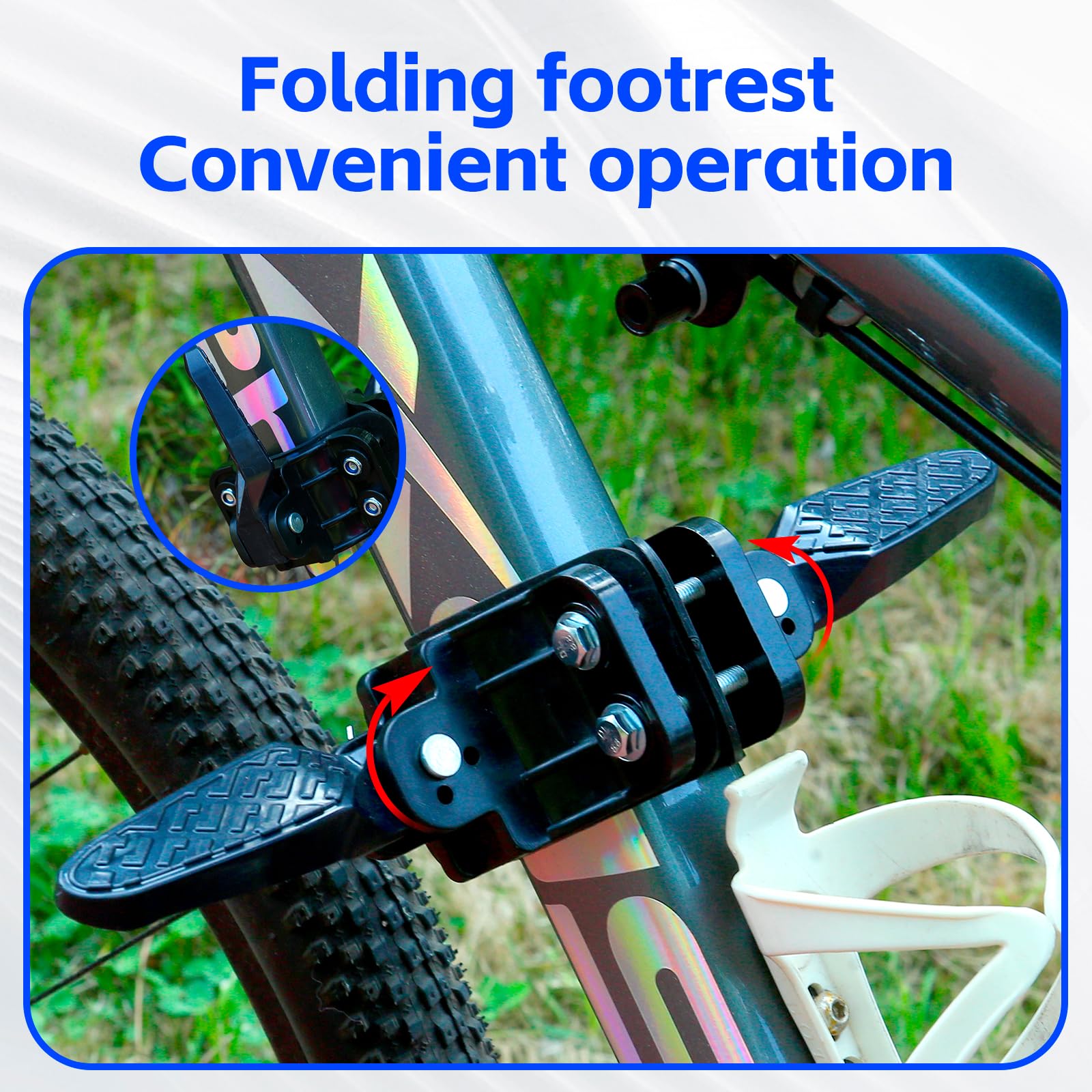 Front Mount Kids Bike Seat - Detachable Handlebar Child Bicycle Seat with Foot Pedals for Toddlers 2-5 Years | Compatible with All Adult Mountain Bikes | Perfect for Family Cycling & Outdoor Adventures