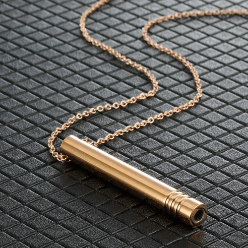 Stainless Steel Anxiety Relief Breathing Necklace for Women - Calming Stress & Anxiety Jewelry - Perfect for Meditation, Yoga, and Daily Wear
