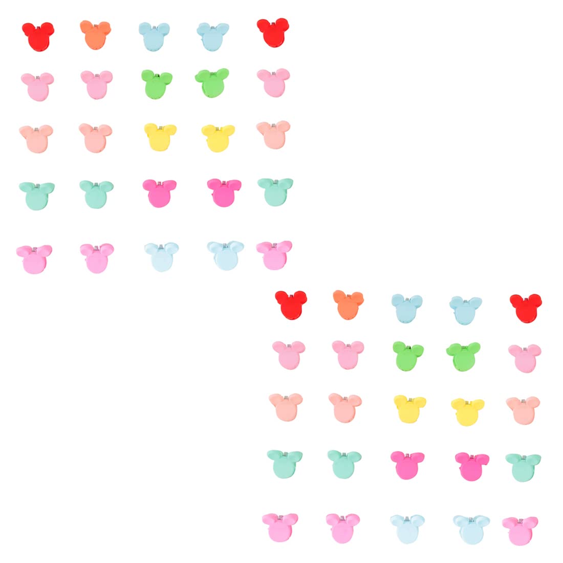 Melbees by Yellow Chimes 50-Piece Mini Hair Claw Clips for Girls & Kids - Colorful Small Hair Clips for Baby & Toddler Hair Accessories - Perfect for School, Parties, and Daily Styling
