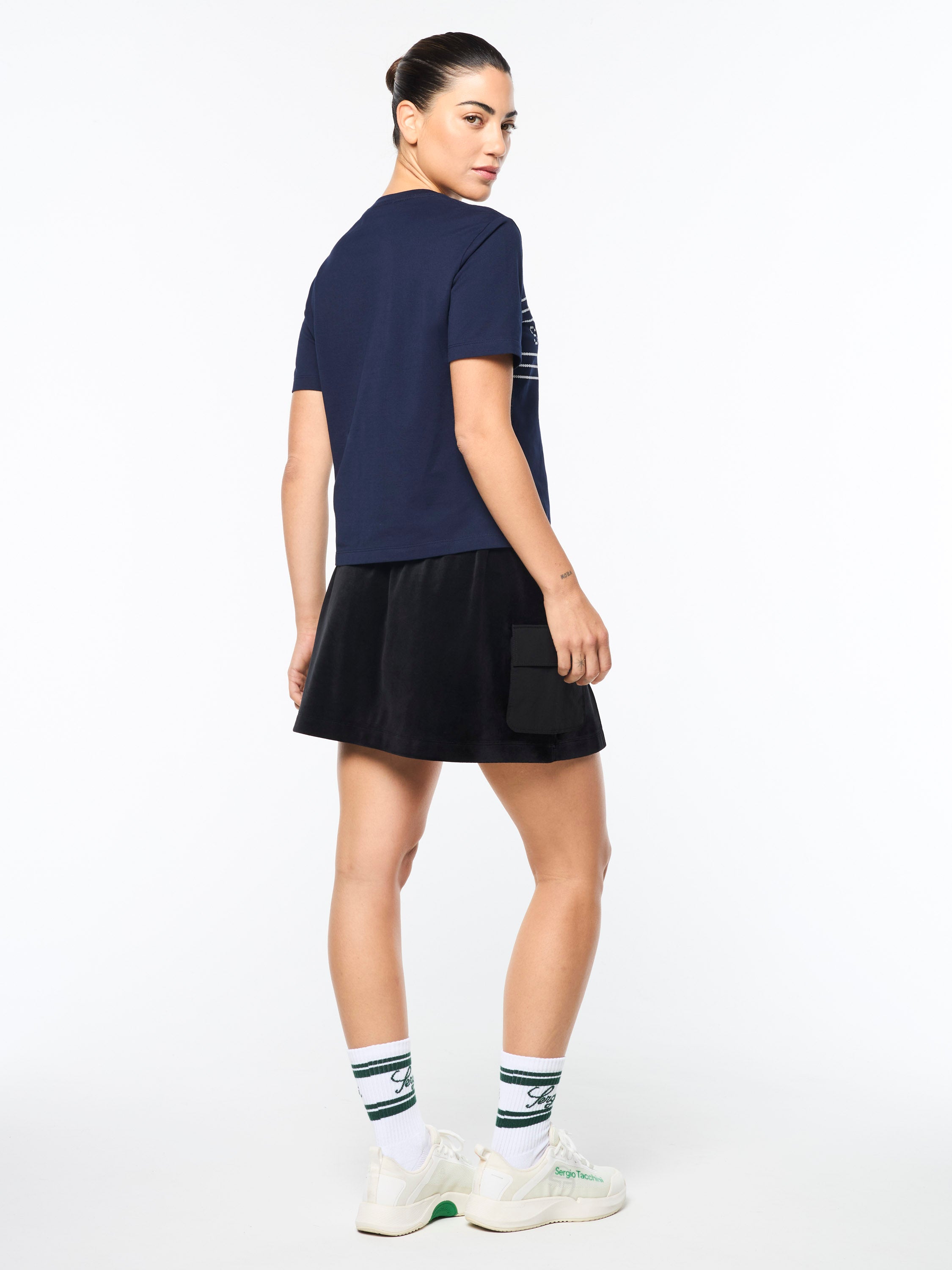 Women's Remo T-Shirt - Soft Cotton Crewneck Tee in Maritime Blue | Casual Everyday Wear & Layering Essential