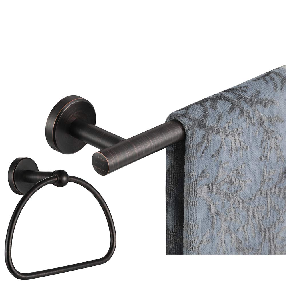 Oil Rubbed Bronze Towel Ring Holder - 7