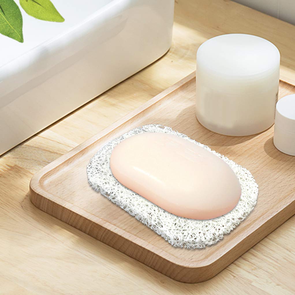 10 Pack Premium PVC Soap Saver & Holder - Non-Slip Bathroom Soap Dish for Shower, Sink, and Bathtub - White Soap Accessories for Home & Travel Use