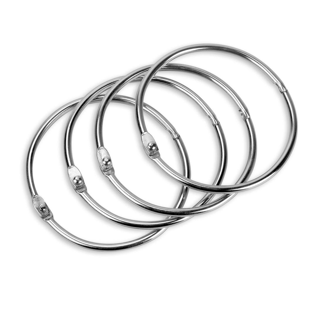 Simetufy 3 Inch Binder Rings (24 Pack) - Heavy Duty Metal Paper Rings, Large Key Rings, Extra Large Book Rings for Office, School, and Home Organization