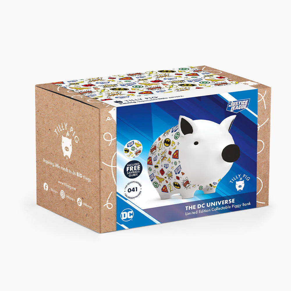 DC Universe Superhero Piggy Bank for Kids - Batman, Superman & Wonder Woman Coin Bank - Perfect for Birthday Gifts & Savings Goals