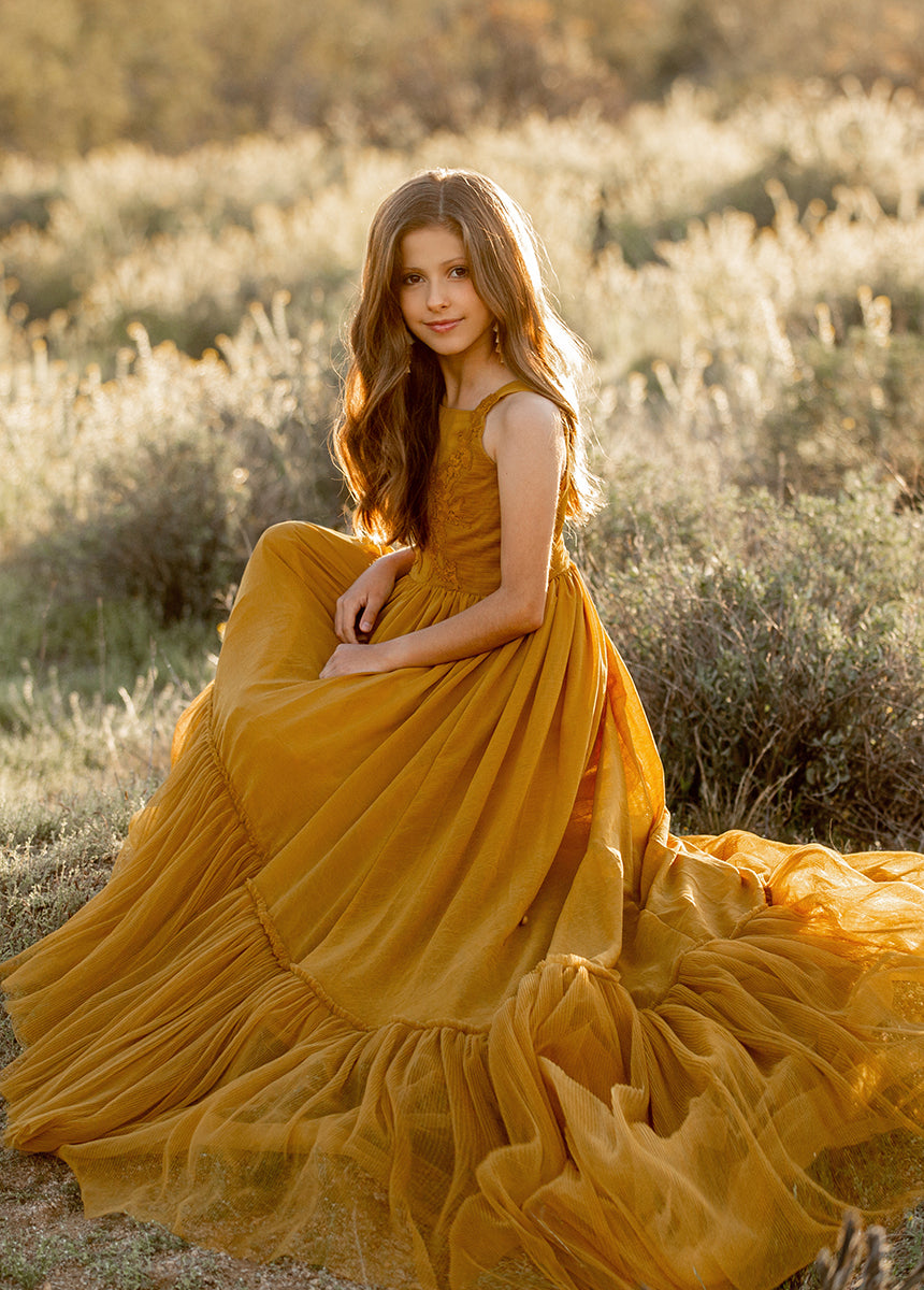 Maia Impact Dress in Tarnished Gold - Elegant Women's Formal Gown for Evening Parties, Weddings & Special Occasions