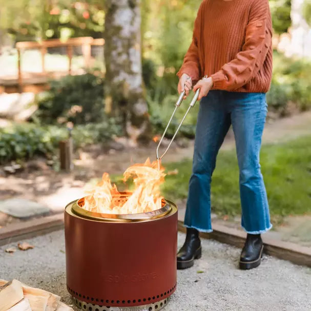 Solo Stove Bonfire 2.0 with Stand - Smokeless Fire Pit for Outdoor Camping, Backyard, Patio & Beach - Portable Stainless Steel Wood Burning Fire Pit (SSBON SD 2.0)