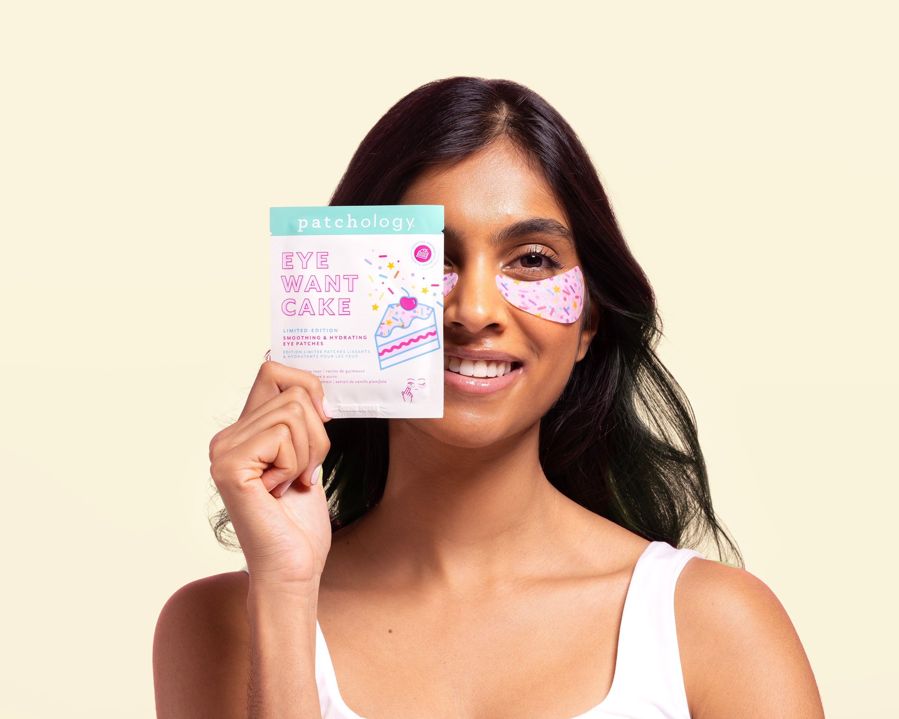 Patchology Eye Want Cake Smoothing & Hydrating Eye Patches for Dark Circles, Puffiness & Fine Lines - Hydrating Under Eye Gel Patches for Glowing Skin - Perfect for Spa Night, Travel & Self-Care Routine