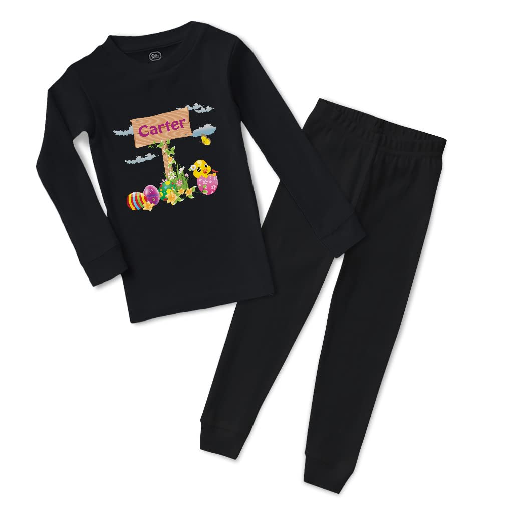 Custom Cotton Toddler Pajama Set for Boys & Girls - Easter Egg Print Baby Sleepwear - Snug Fit & Comfortable - Perfect for Easter Celebrations, Bedtime & Family Photos