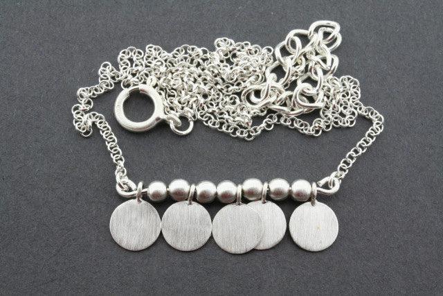 5-Piece Sterling Silver Disc Necklace Set - Elegant Layered Pendant Jewelry for Women - Perfect for Everyday Wear, Parties & Special Occasions