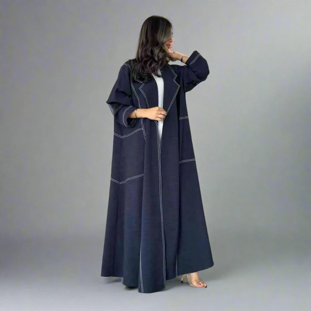 Elegant Modest Fashion Cardigan Open Abaya Dress #24123 - Perfect for Ramadan, Eid, Prayer & Special Occasions