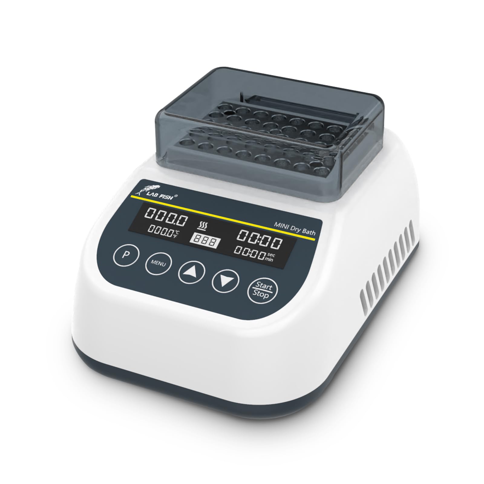 LAB FISH Mini Digital Dry Bath Incubator - Programmable Thermostatic Heater with 0.2ml x 40 Centrifuge Tube Block | Laboratory Equipment for PCR, DNA Testing & Sample Preparation | Perfect for Research Labs, Clinics & Universities