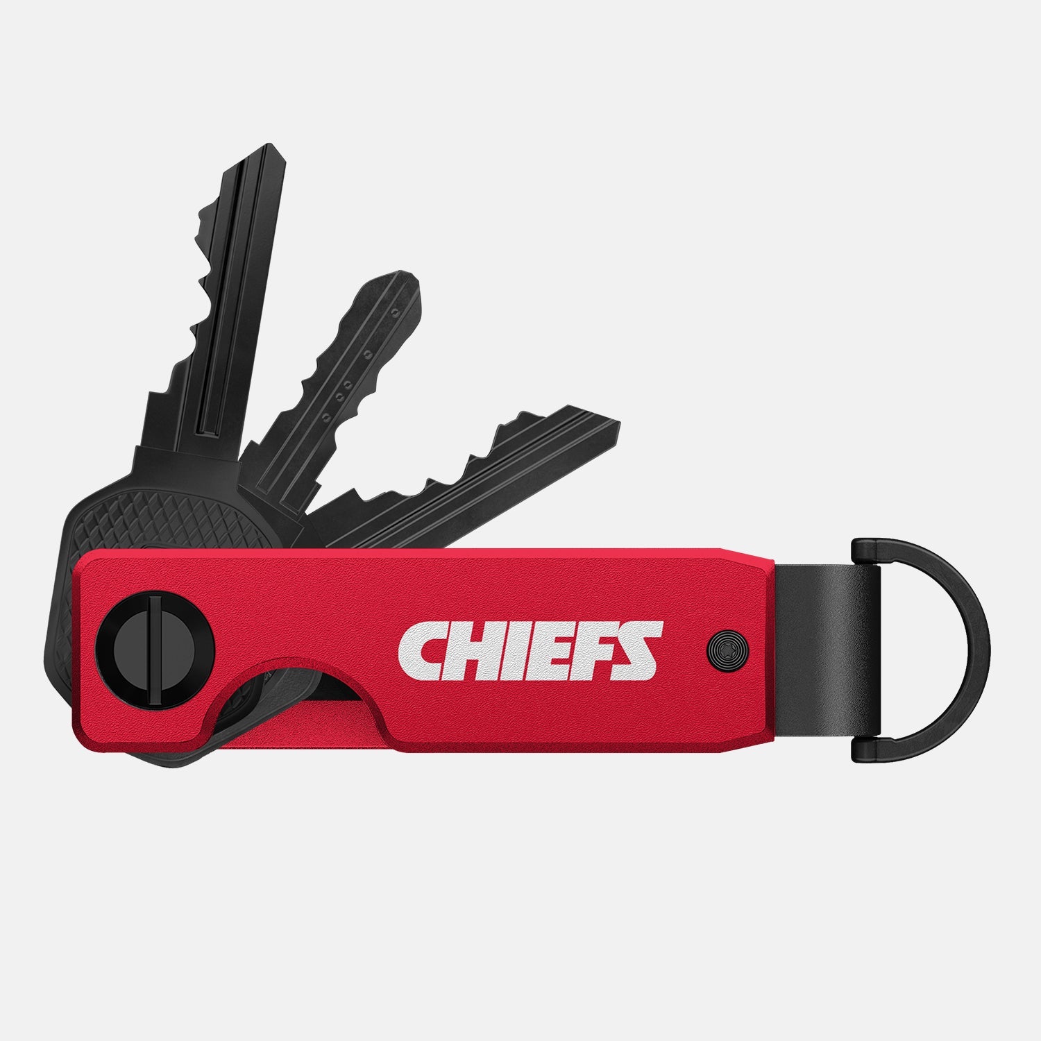Ridge KeyCase - Kansas City Chiefs NFL Team Logo Key Holder - Durable Aluminum Keychain for Home, Office, and Travel Use