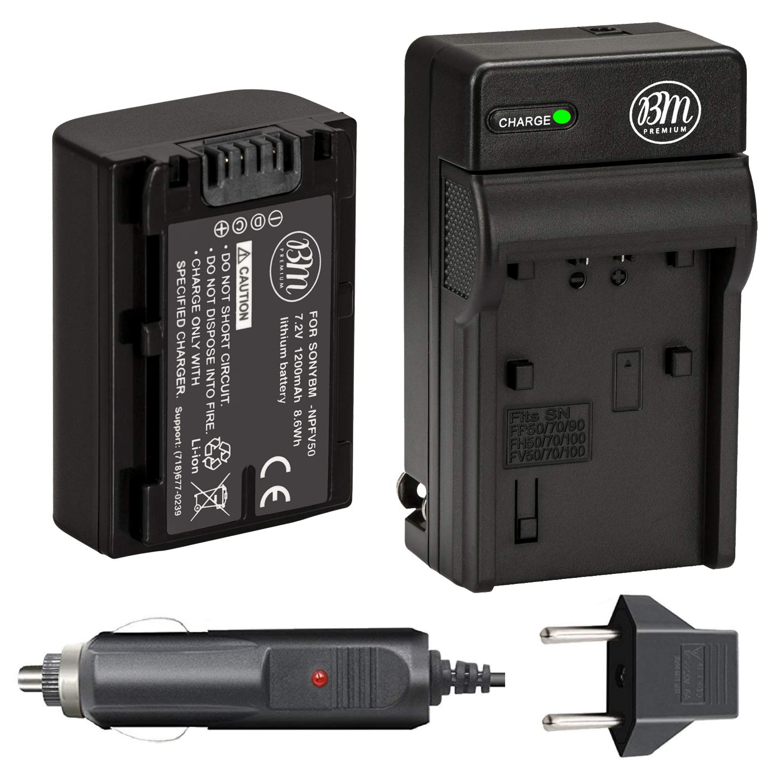 Original Sony NP-FV50 Replacement Battery & Dual USB Charger for Sony FDR-AX53, HDR-CX675/B, CX455/B Camcorders - Perfect for Travel Vlogging, Outdoor Filming & Long Recording Sessions