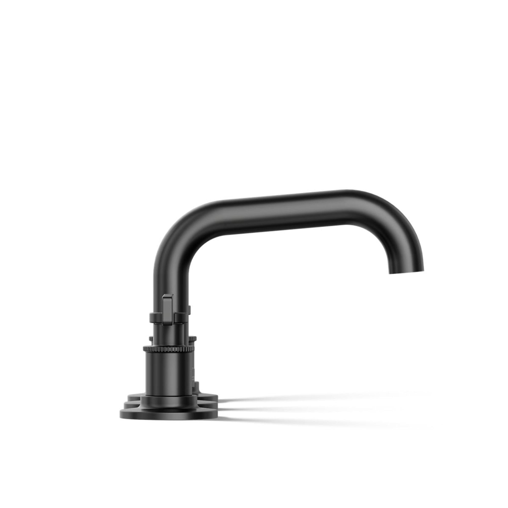 KOHLER Castia by Studio McGee Widespread Bathroom Sink Faucet - Modern Matte Black Finish - Perfect for Master Bathroom & Powder Room Renovations