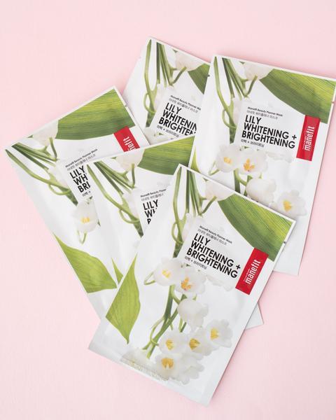 Beauty Planner Lily Sheet Mask Set - Hydrating & Brightening Facial Masks for Glowing Skin | Perfect for Daily Skincare & Spa Nights