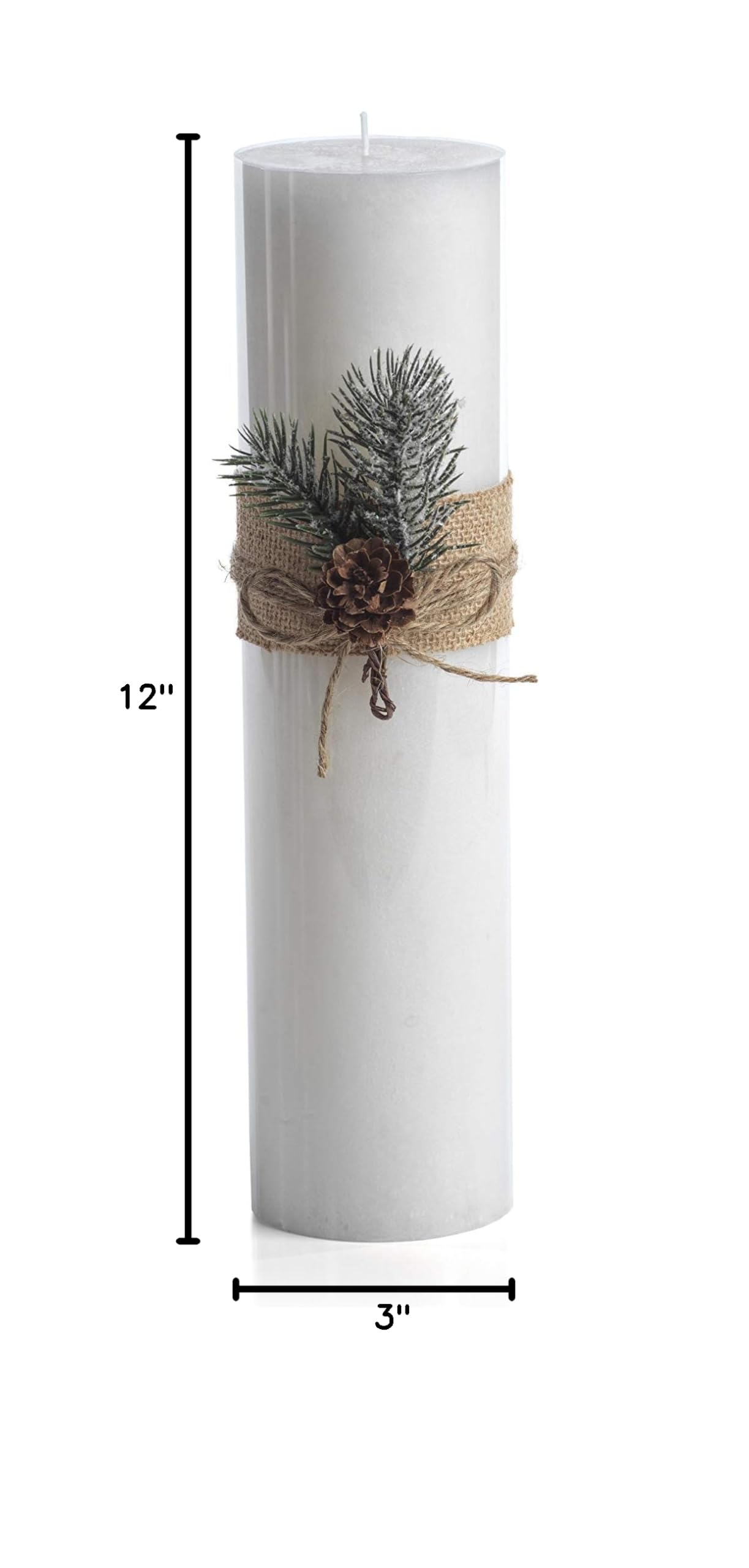 Zodax Siberian Fir Scented Pillar Candles - Set of 4, 3