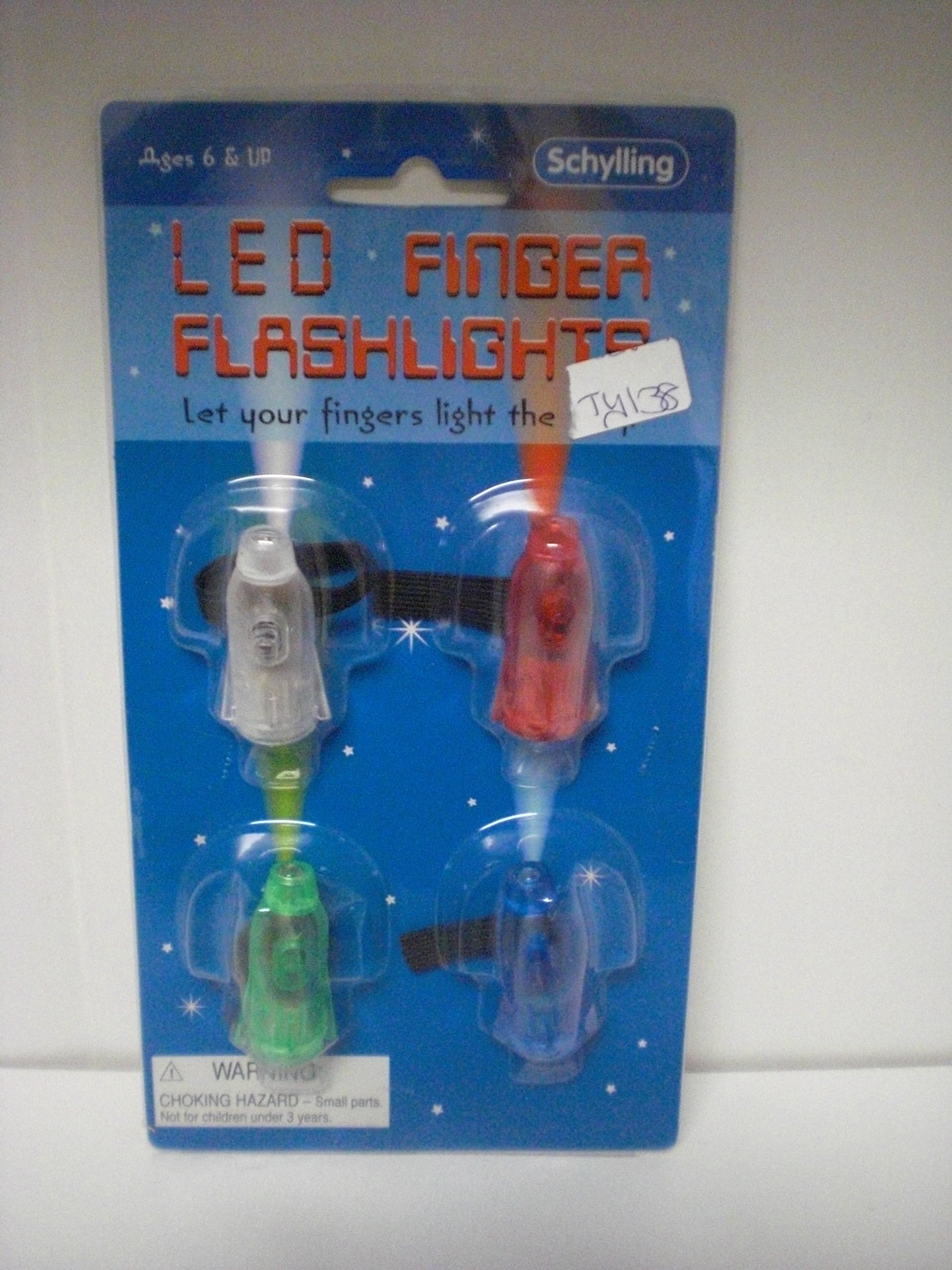 Bright LED Finger Flashlights - Pack of 4, Hands-Free Light for Reading, Camping, Night Work & Emergency Use
