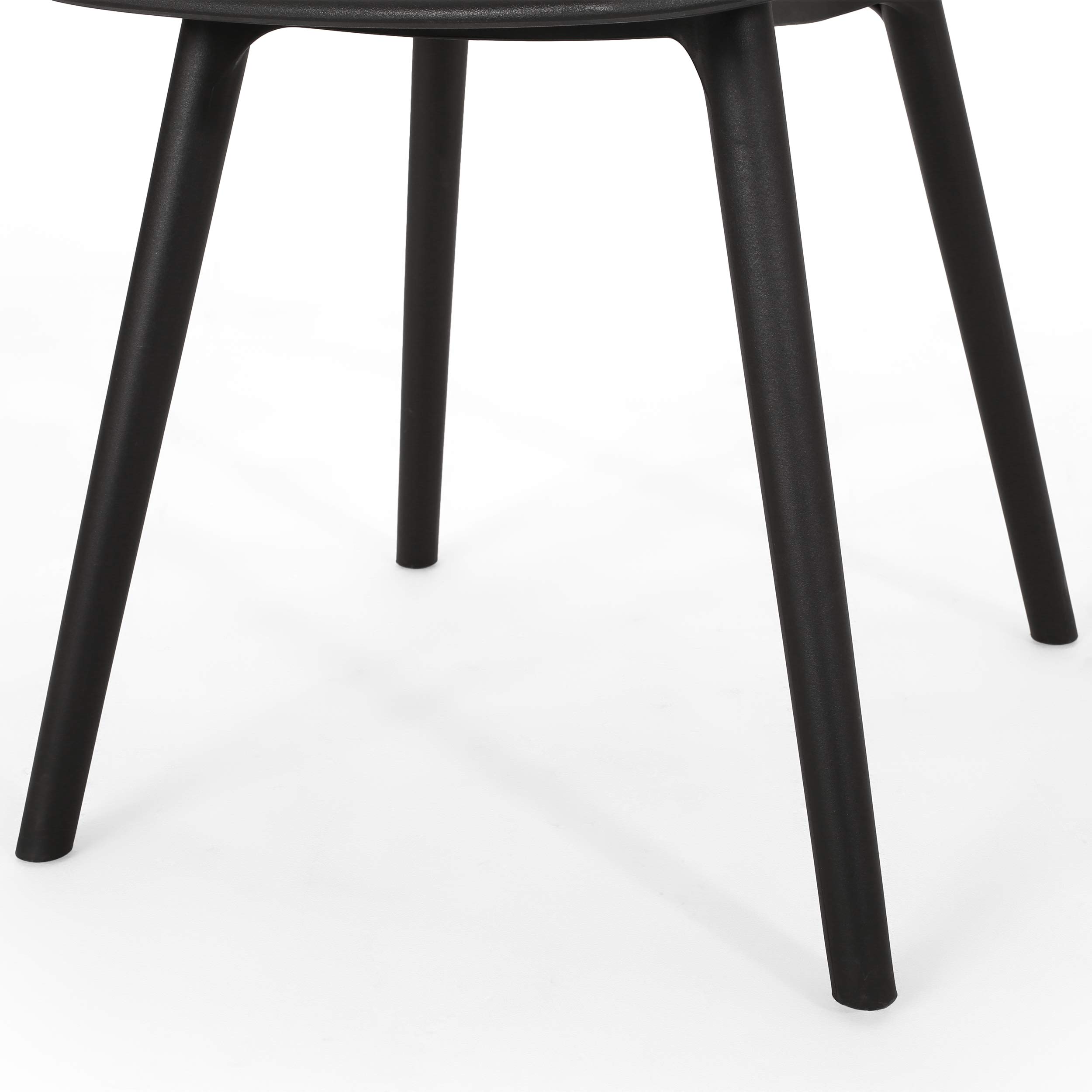 Christopher Knight Home Delora Outdoor Dining Chairs (Set of 4) - Black Patio Furniture for Garden, Backyard, Poolside & Restaurant Use