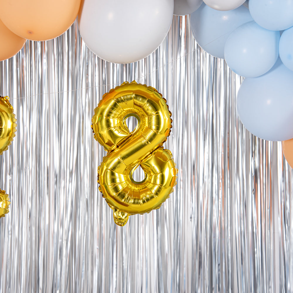 Balloonify Gold Mylar Number 8 Balloon - 16 Inch - 1 Count Box - Perfect for Birthdays, Anniversaries & Party Decorations