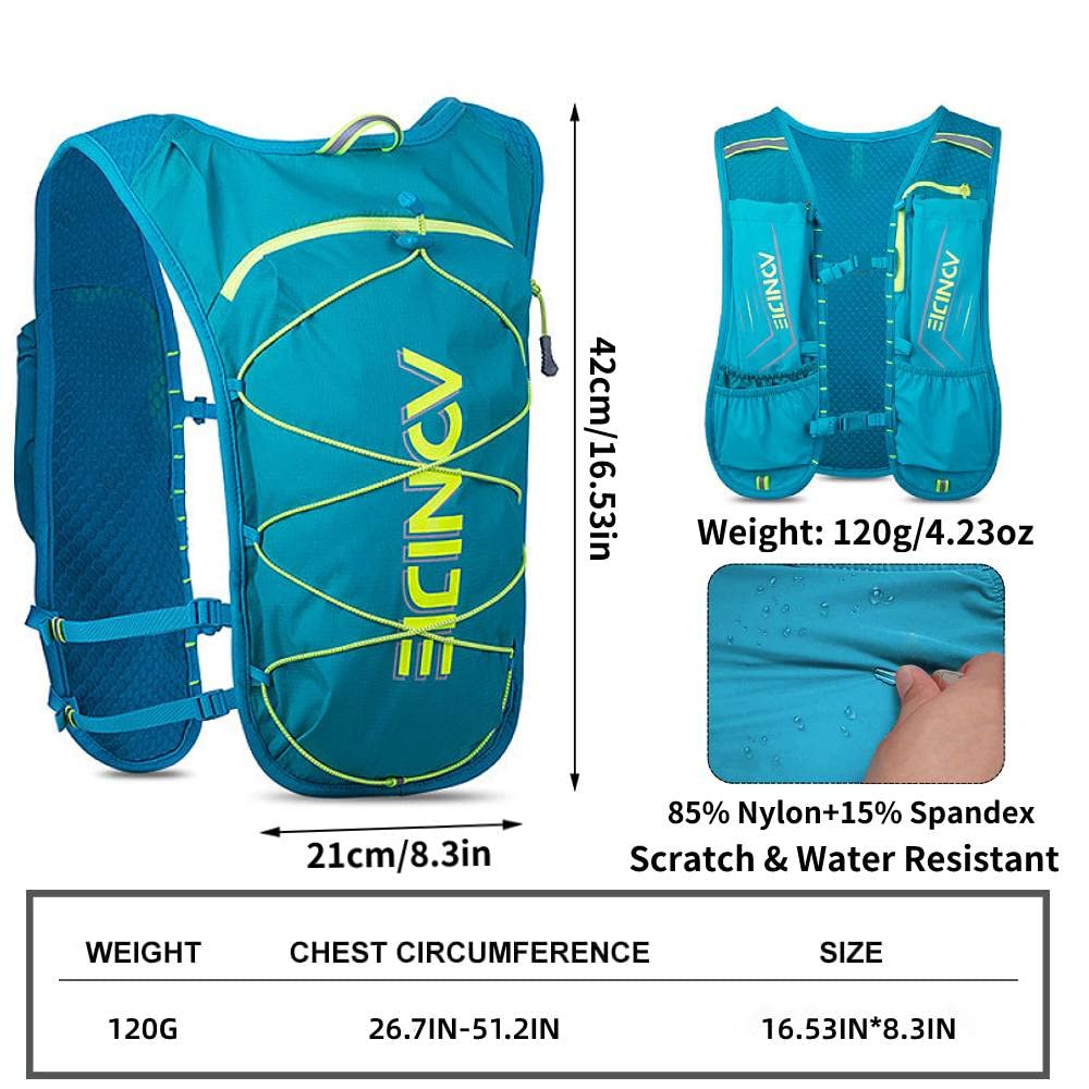 AONIJIE 5L Hydration Pack Backpack - Adjustable Ultralight Running Hydration Vest with Safety Reflective Strip - Perfect for Hiking, Trail Running, Cycling, Marathon & Outdoor Sports