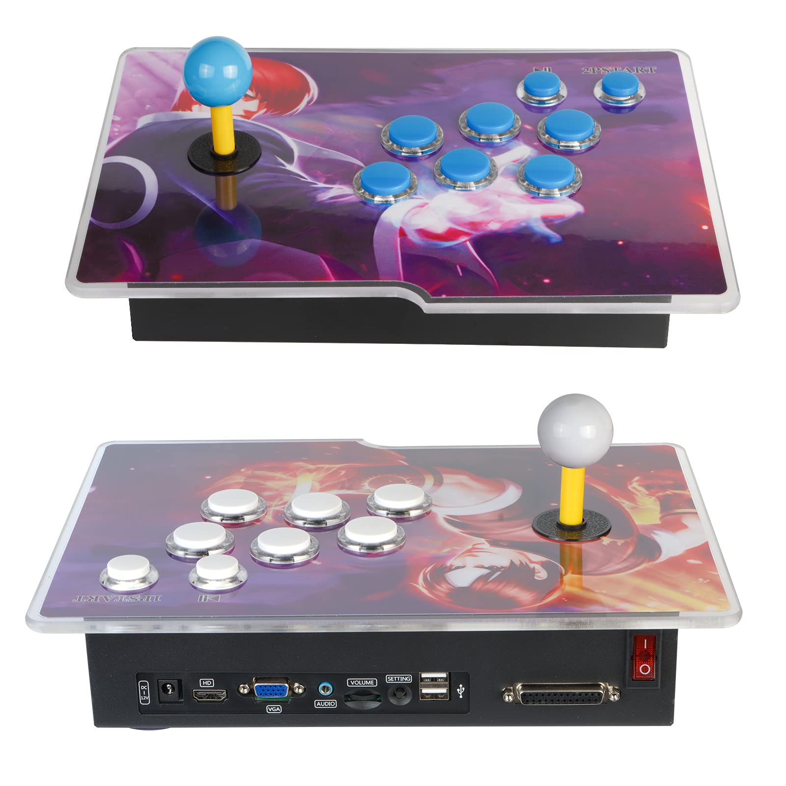 FVBADE 30000-in-1 Retro Arcade Game Console - 70s Pandora Box with Dual HDMI Outputs for PC, Projector & TV | 3D Games Support 1-4 Players | Favorite List, Save/Search/Hide/Pause Functions | Perfect for Home Entertainment, Game Rooms & Retro Gaming Parties