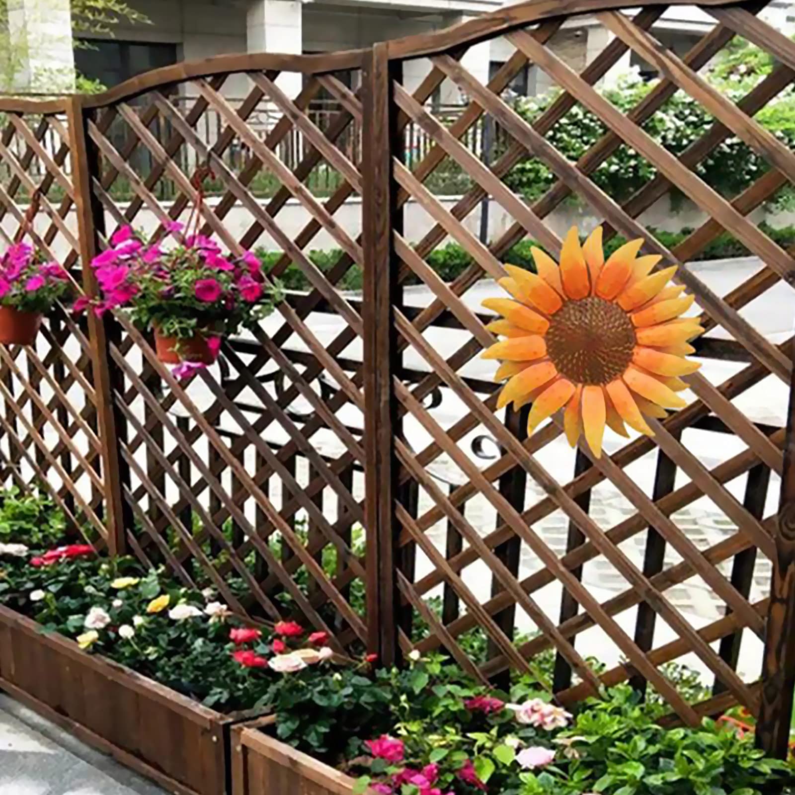 RESOYE 12.2in Sunflower Metal Wall Art - Garden & Backyard Decor