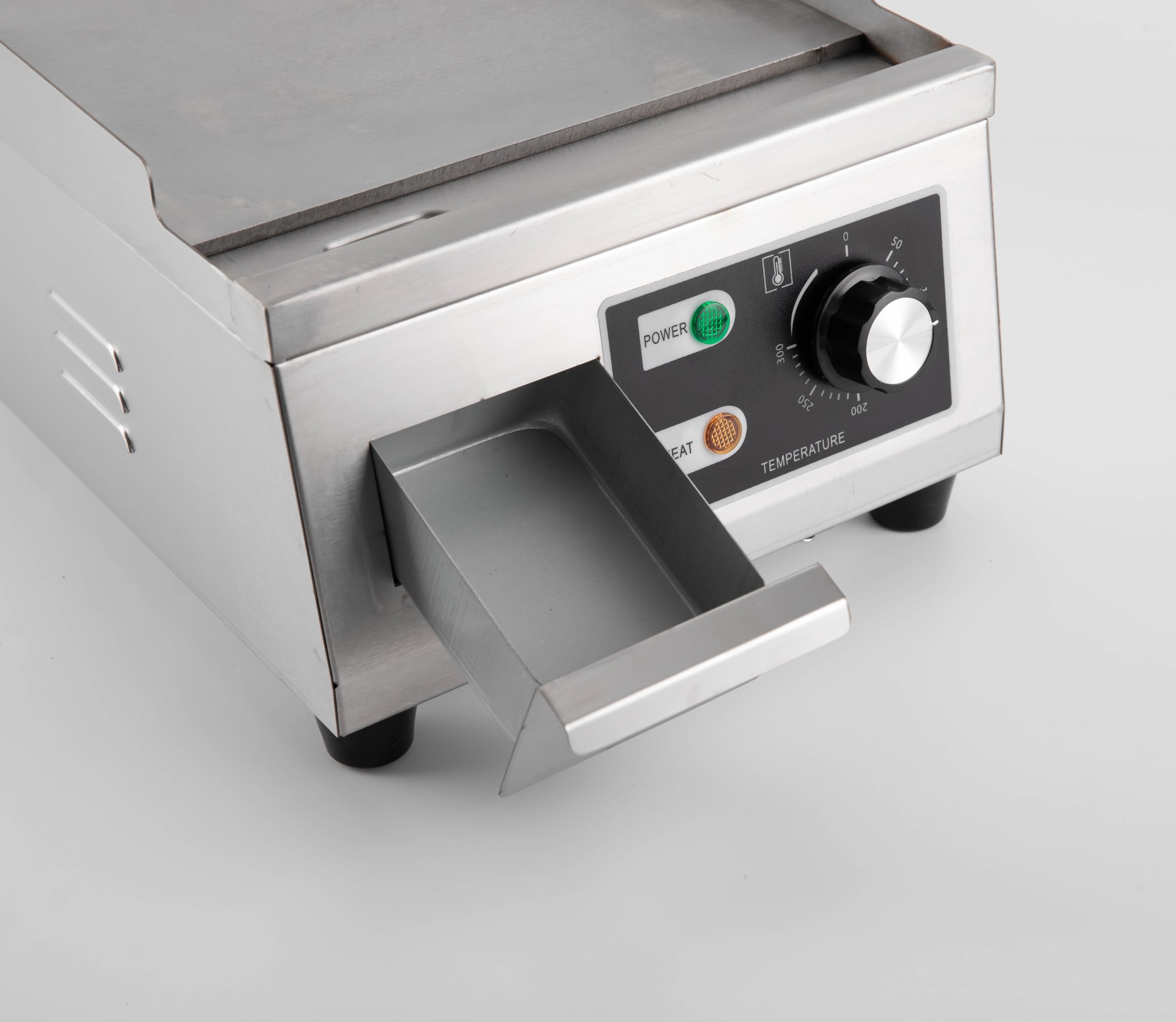 Commercial Electric Griddle Flat Top Grill - 1300W Non-Stick Iron Cooking Surface with Precise Thermostatic Control - Perfect for Restaurant, Food Truck, and Home Kitchen Use - Ideal for Pancakes, Burgers, Steaks, and Breakfast Cooking