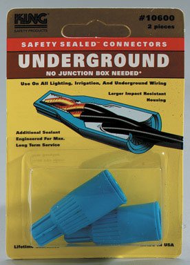 10600 Blue Underground Wire Connectors - 2 Pack - Weatherproof Electrical Connectors for Outdoor & Underground Wiring Projects